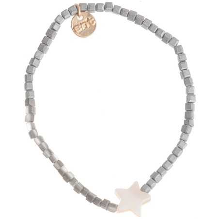 NACRE STAR ASSORTED BEADS BRACELET