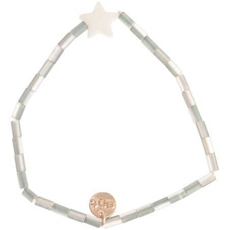 NACRE STAR ASSORTED BEADS BRACELET