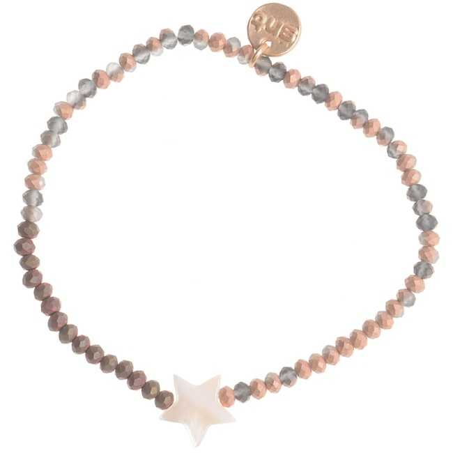 NACRE STAR ASSORTED BEADS BRACELET