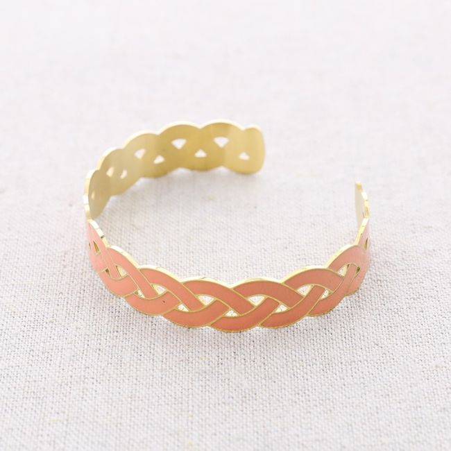ENAMELLED STEEL ADJUSTABLE BRAIDED BRACELET