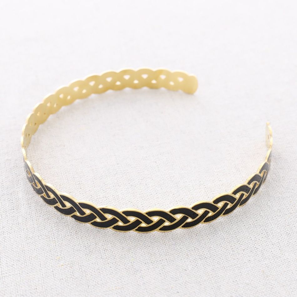 ENAMEL BRAIDED STEEL SHORT NECKLACE