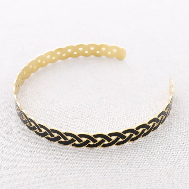 ENAMEL BRAIDED STEEL SHORT NECKLACE