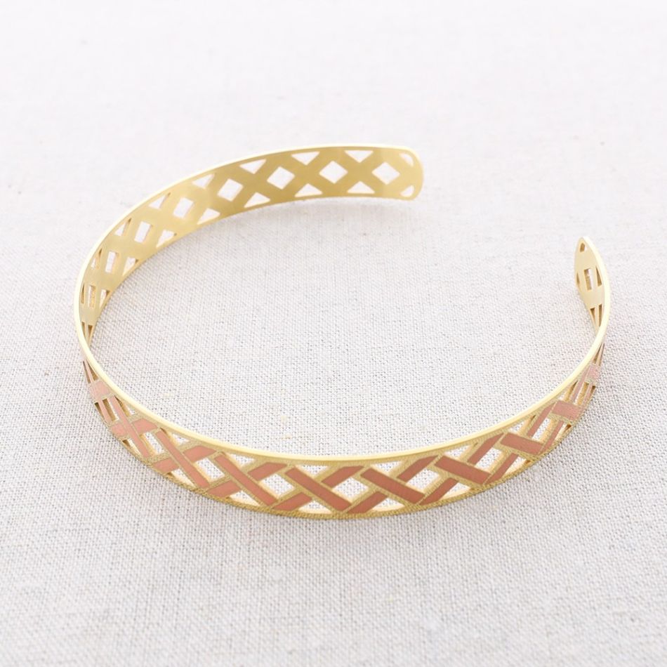 CHOKER ACERO TRENZADO ESMALTE