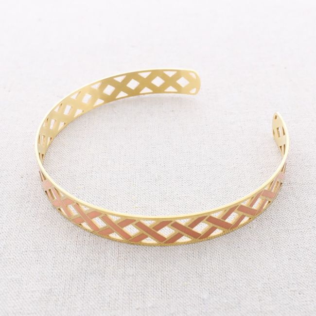 CHOKER ACERO TRENZADO ESMALTE