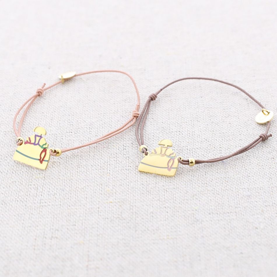 MENINA ENAMEL STEEL ELASTIC BRACELET