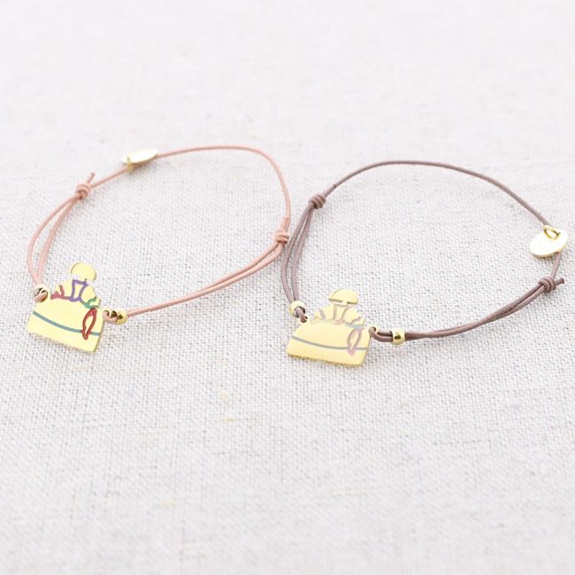 MENINA ENAMEL STEEL ELASTIC BRACELET