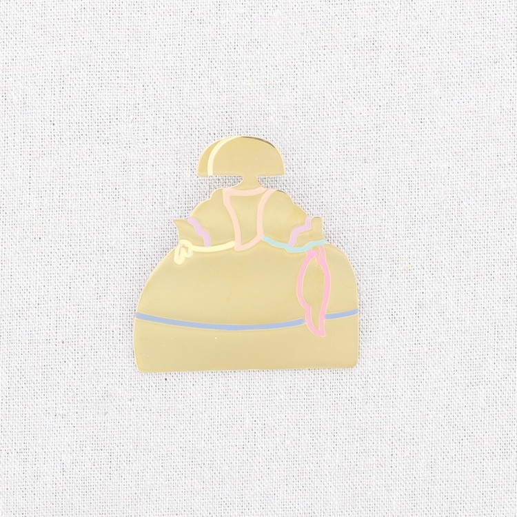 BROCHE MENINA ACERO ESMALTE
