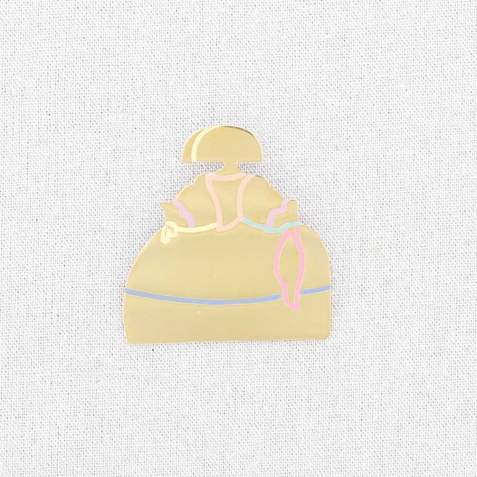 BROCHE MENINA ACERO ESMALTE
