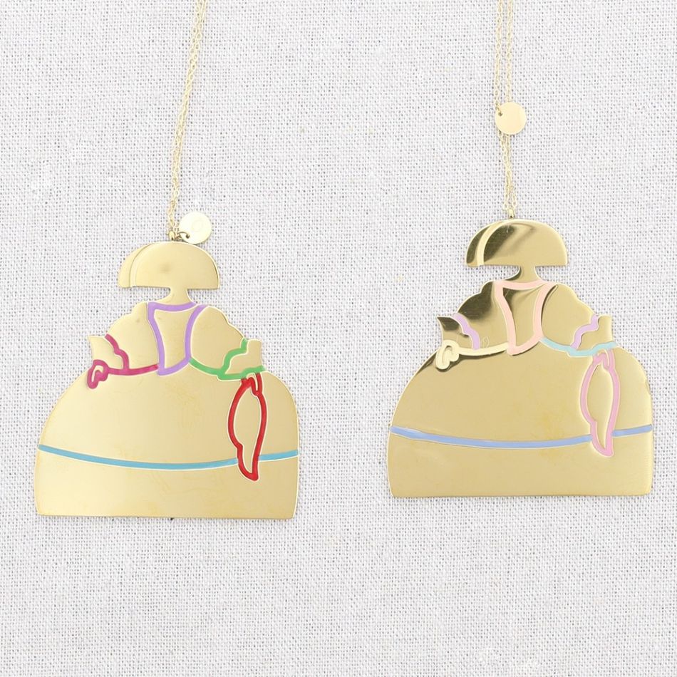 MENINA STEEL ENAMEL LONG NECKLACE