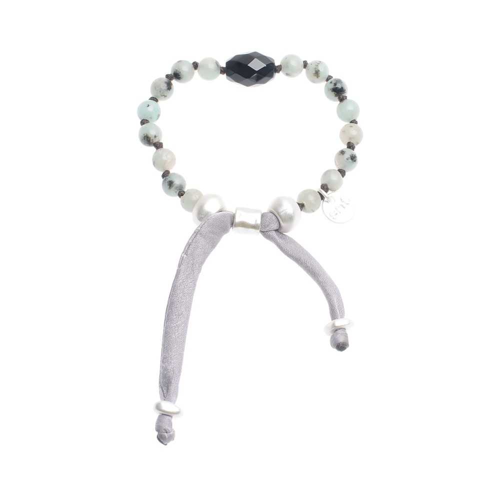 MACRAMÉ BRACELET WITH CULTURED PEARLS STONES