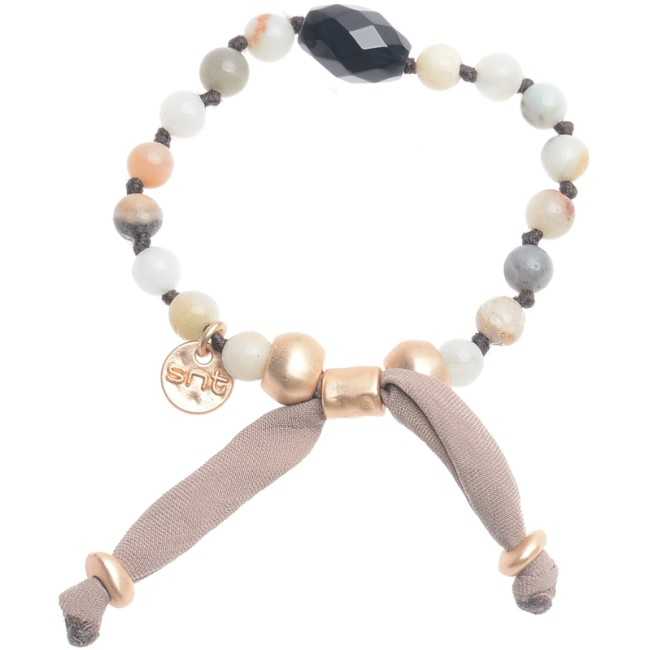 MACRAMÉ BRACELET WITH CULTURED PEARLS STONES