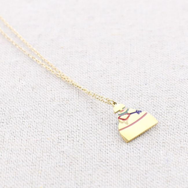 MENINA STEEL ENAMEL SHORT NECKLACE