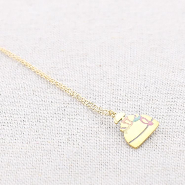 MENINA STEEL ENAMEL SHORT NECKLACE