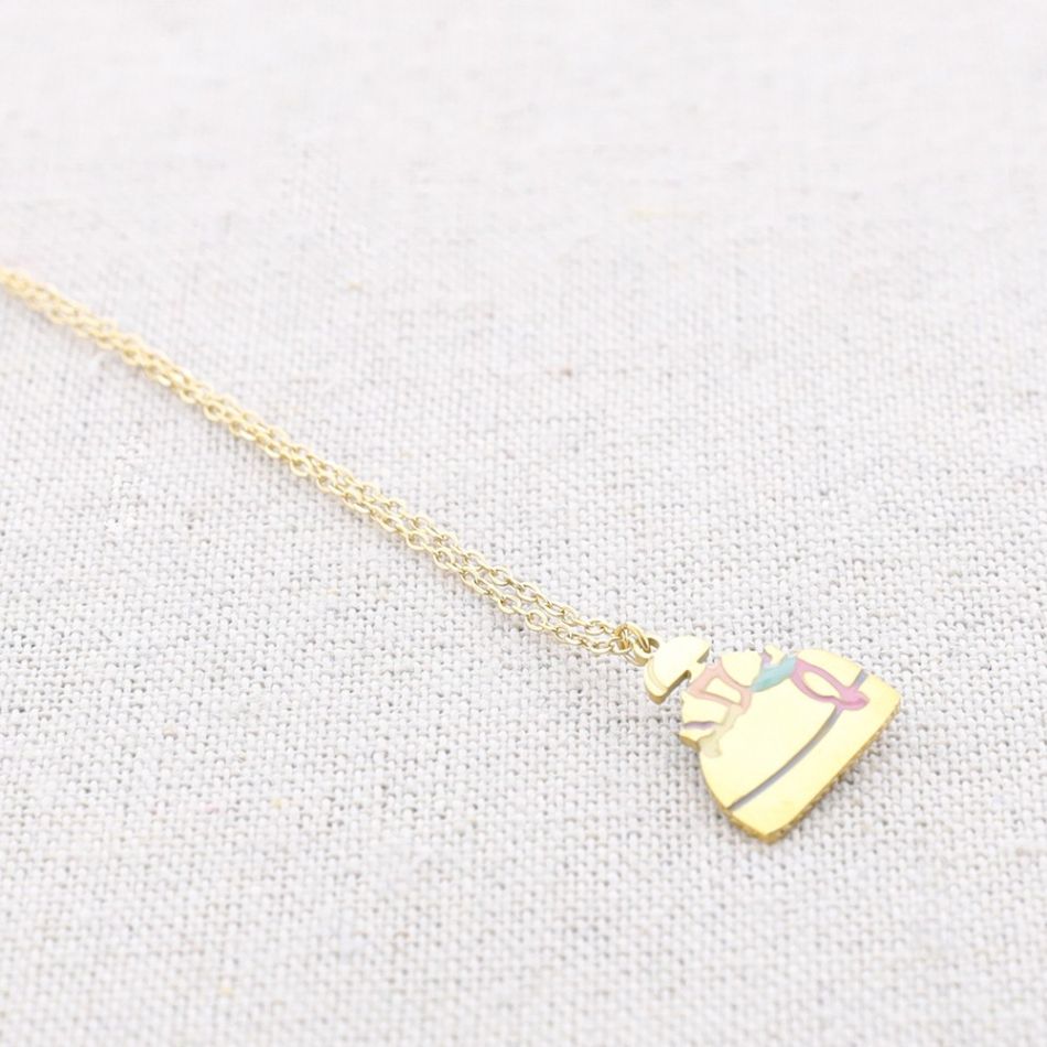 MENINA STEEL ENAMEL SHORT NECKLACE