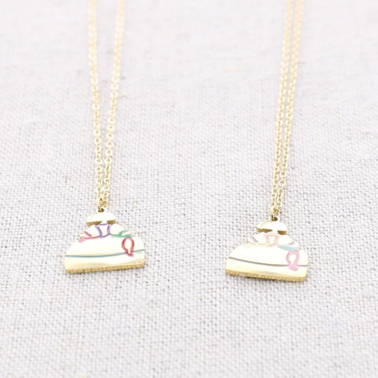 MENINA STEEL ENAMEL SHORT NECKLACE 2