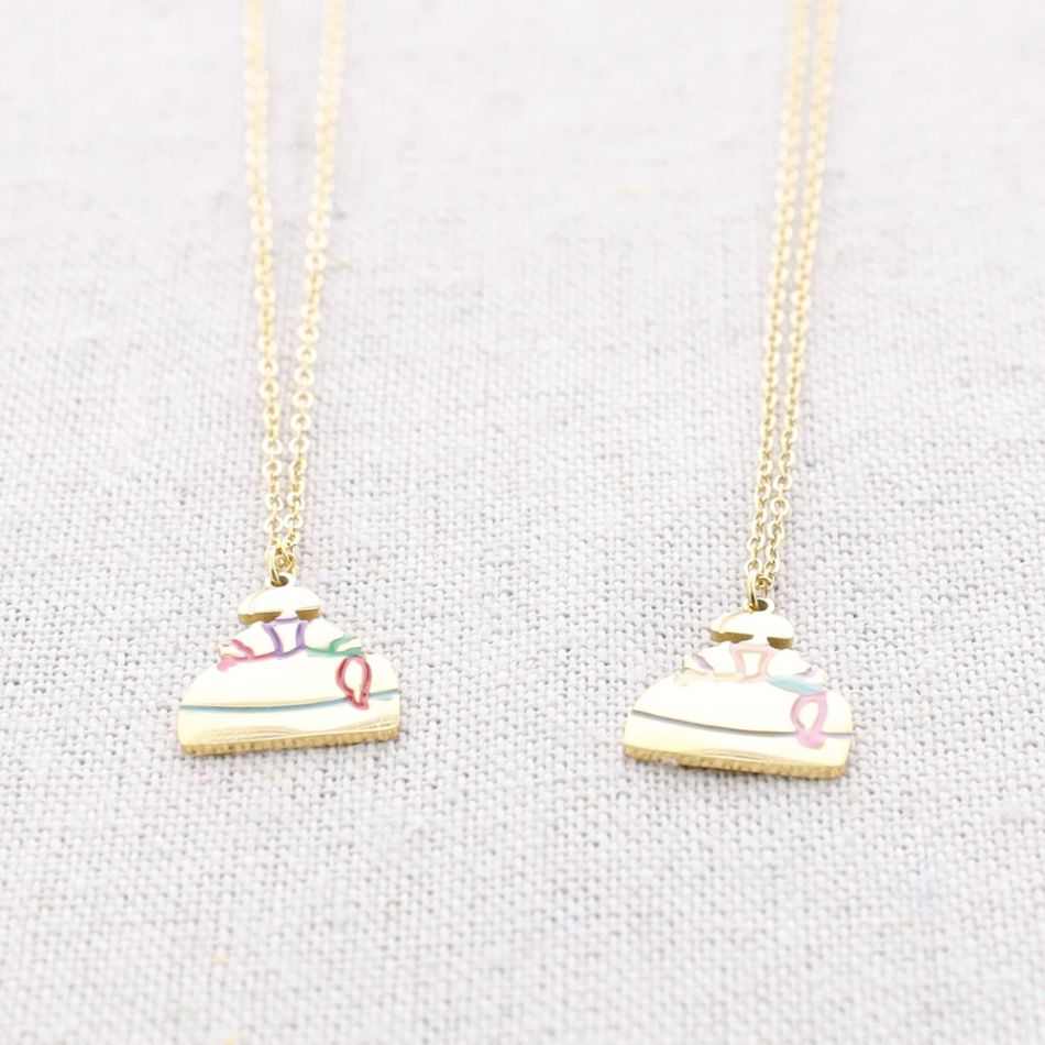 MENINA STEEL ENAMEL SHORT NECKLACE