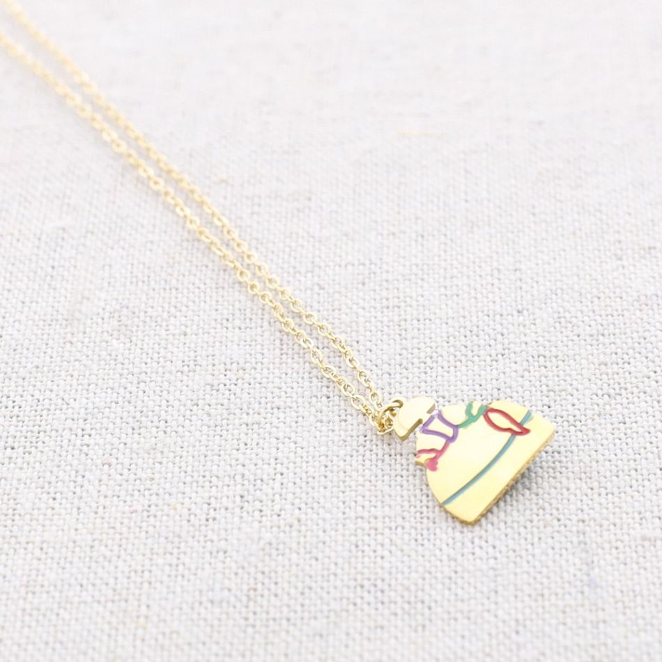 MENINA STEEL ENAMEL SHORT NECKLACE