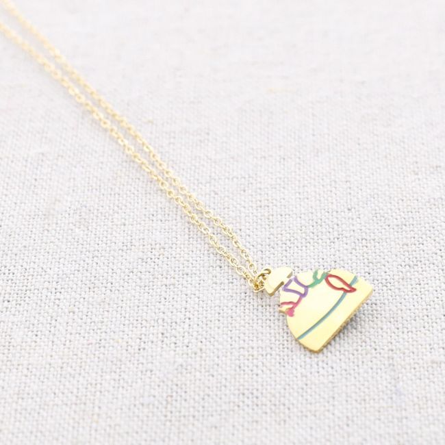 MENINA STEEL ENAMEL SHORT NECKLACE