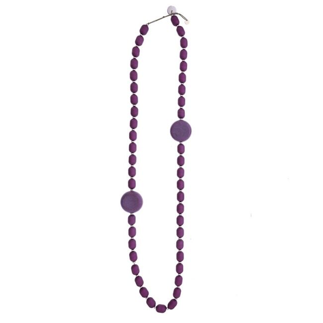 LONG NECKLACE WITH RESIN BEADS
