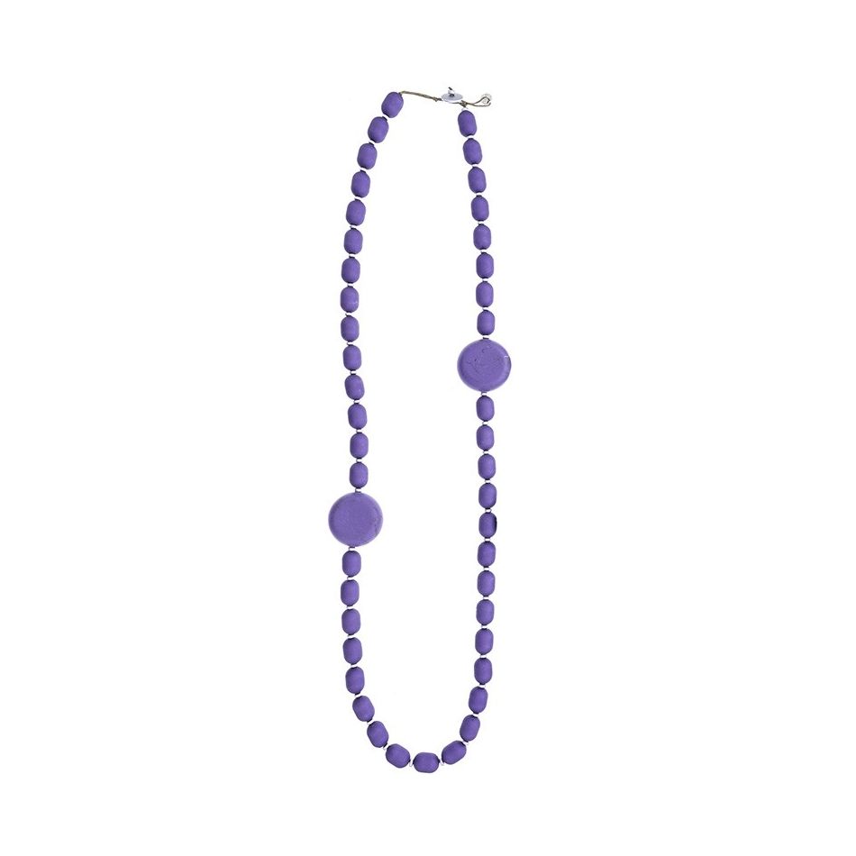 COLLAR LARGO CUENTAS RESINA