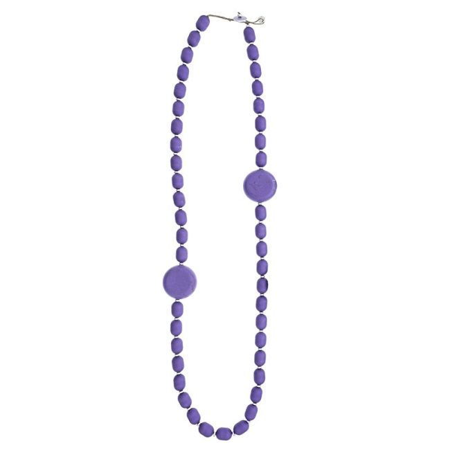 COLLAR LARGO CUENTAS RESINA