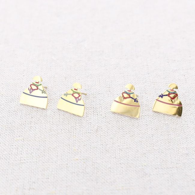 PENDIENTES MENINA ACERO ESMALTE