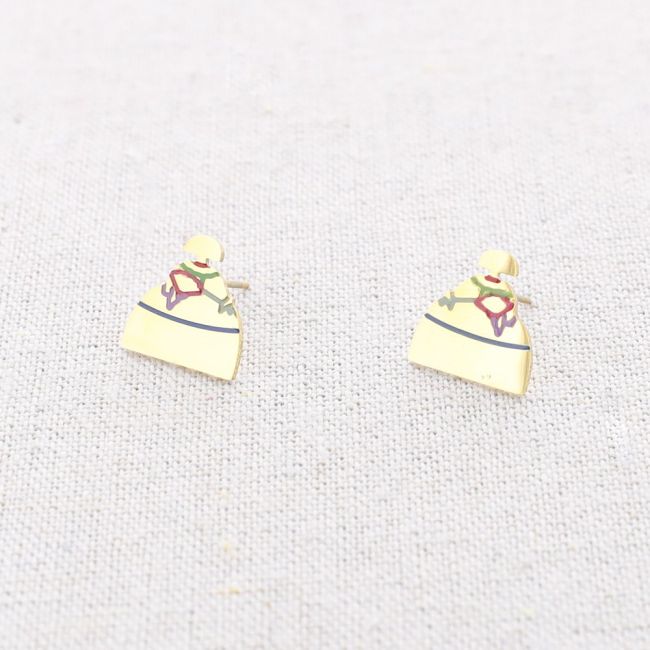 MENINA STEEL ENAMEL EARRINGS