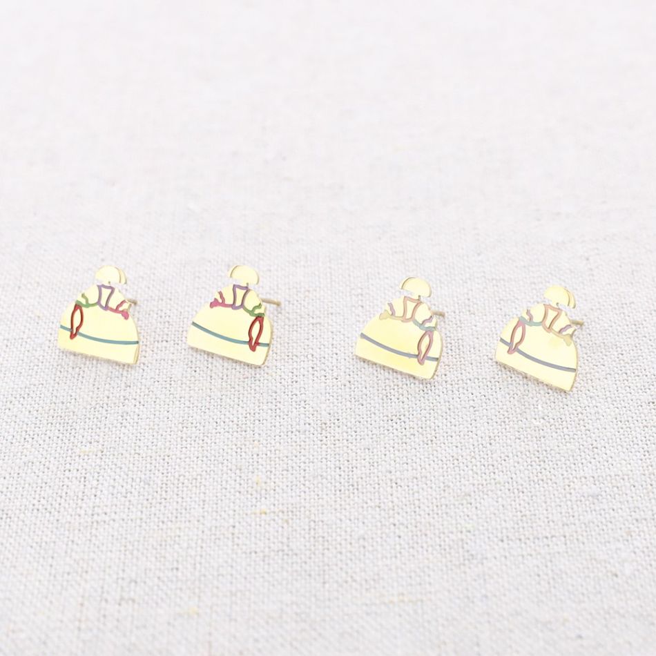 MENINA STEEL ENAMEL EARRINGS