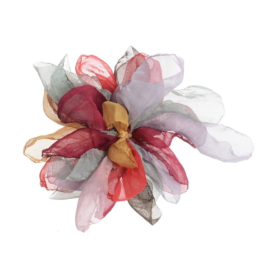 MULTICOLORED FLOWER BROOCH