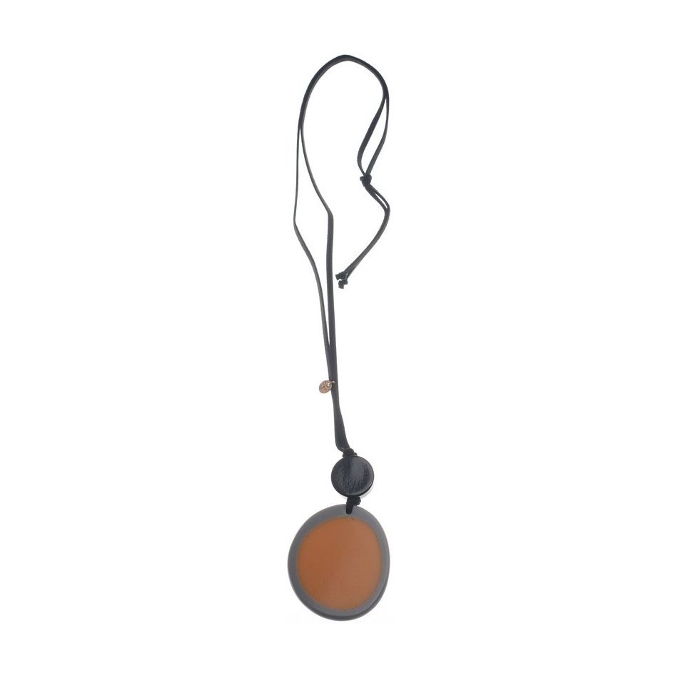 COLLAR LARGO COLGANTE DOBLE RESINA