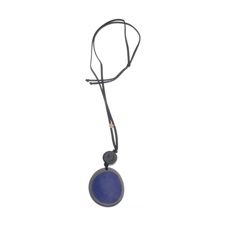 DOUBLE RESIN PENDANT LONG NECKLACE