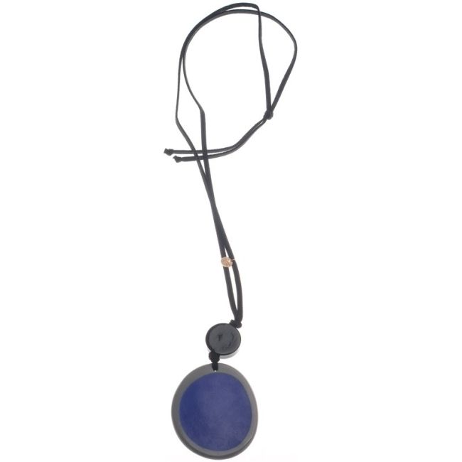 COLLAR LARGO COLGANTE DOBLE RESINA