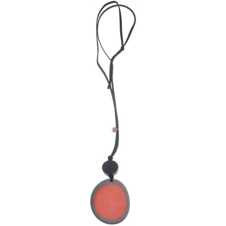 DOUBLE RESIN PENDANT LONG NECKLACE 2