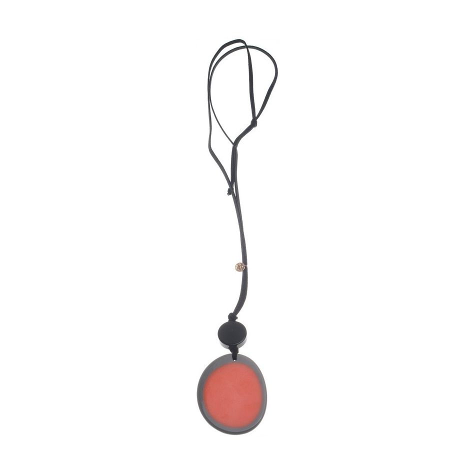 COLLAR LARGO COLGANTE DOBLE RESINA