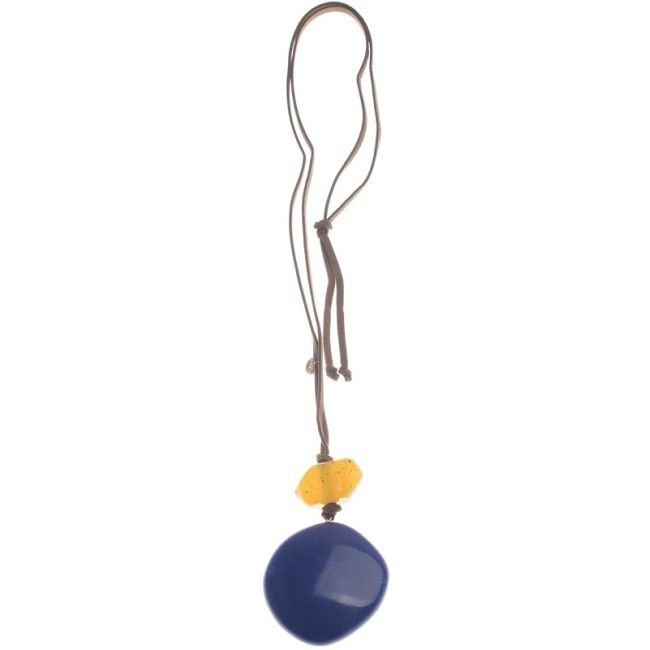 DOUBLE RESIN PENDANT LONG NECKLACE