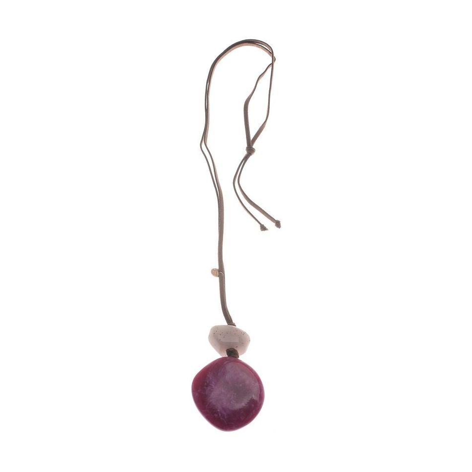 DOUBLE RESIN PENDANT LONG NECKLACE