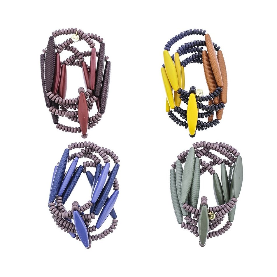 5 STRIPS RESIN BEADS BRACELET