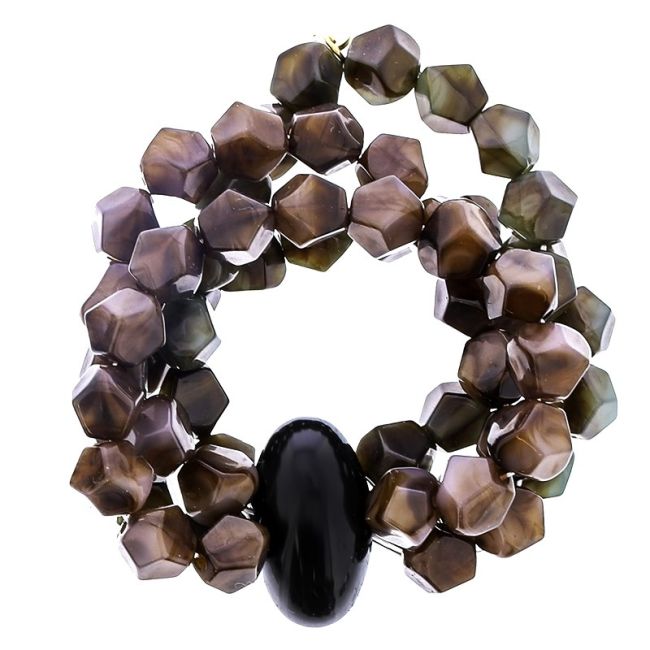 ELASTIC BRACELET WITH RESIN BEADS