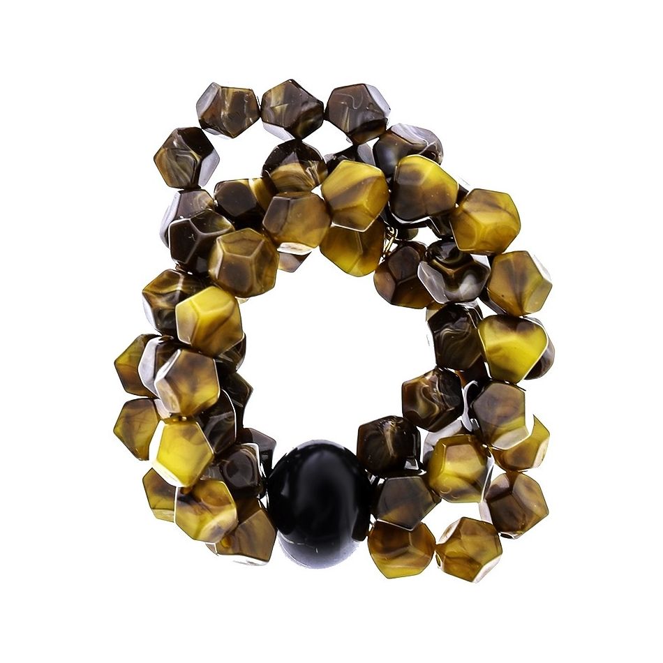 PULSERA ELÁSTICA CUENTAS RESINA