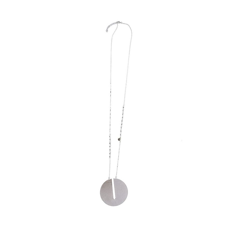 COLLAR LARGO COLGANTE MEDALLA METAL