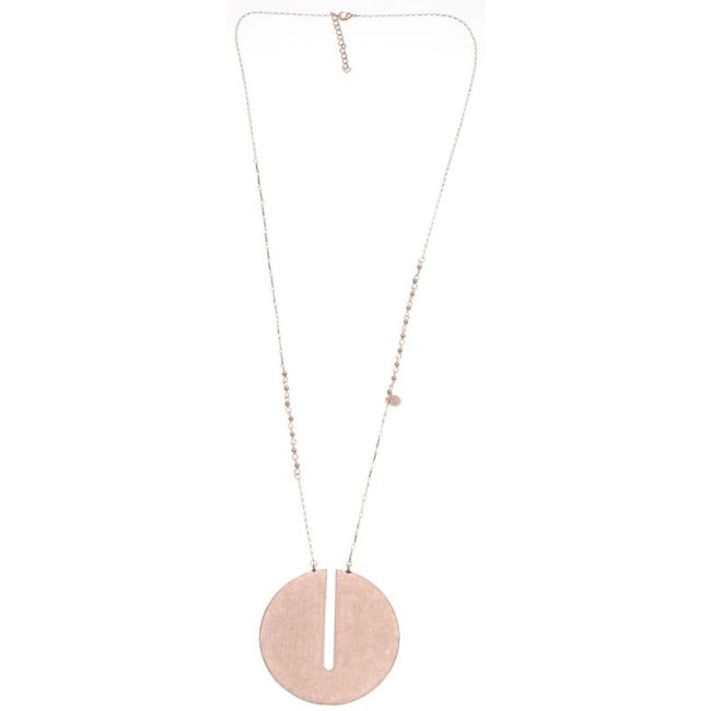 COLLAR LARGO COLGANTE MEDALLA METAL