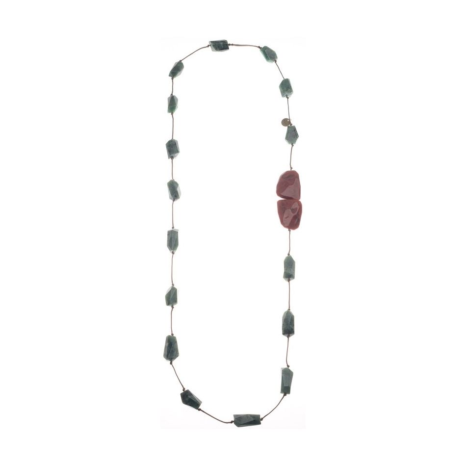 LONG NECKLACE WITH RESIN BEADS