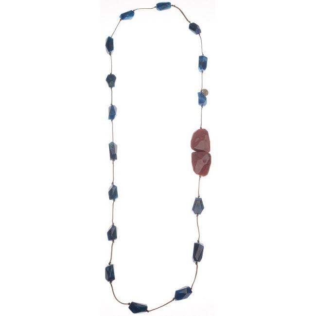 COLLAR LARGO CUENTAS RESINA