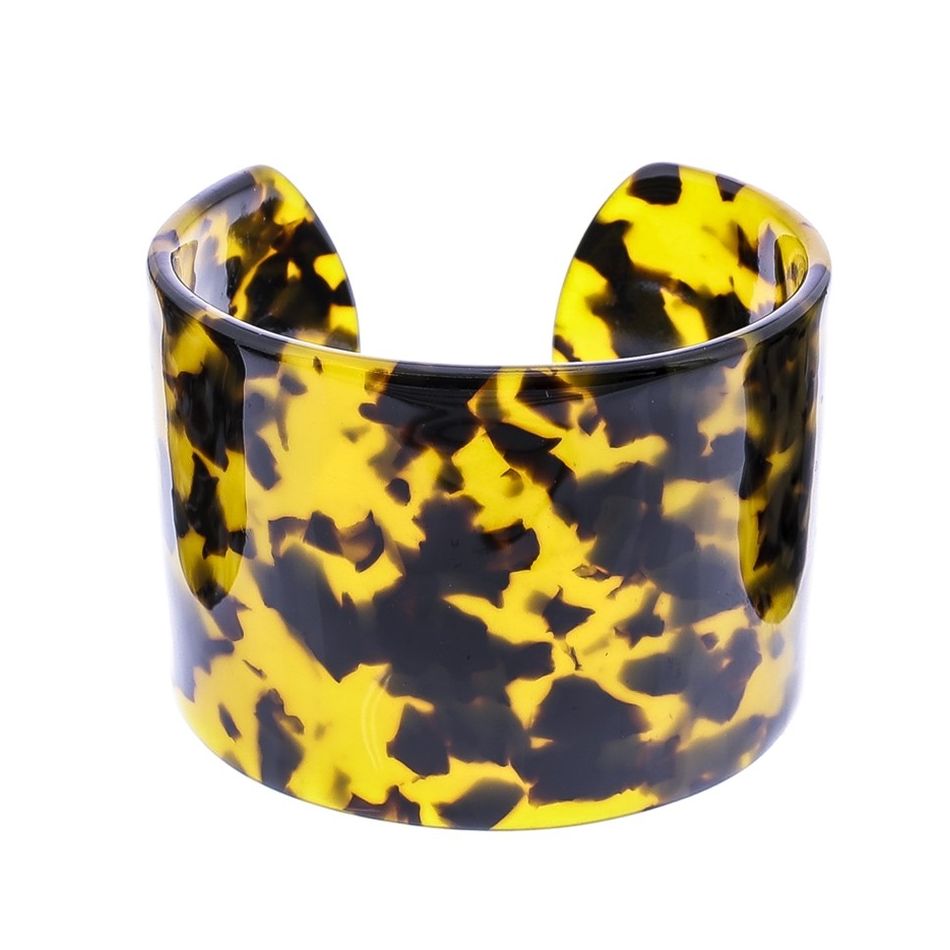 RESIN STAMPED OPEN BRACELET