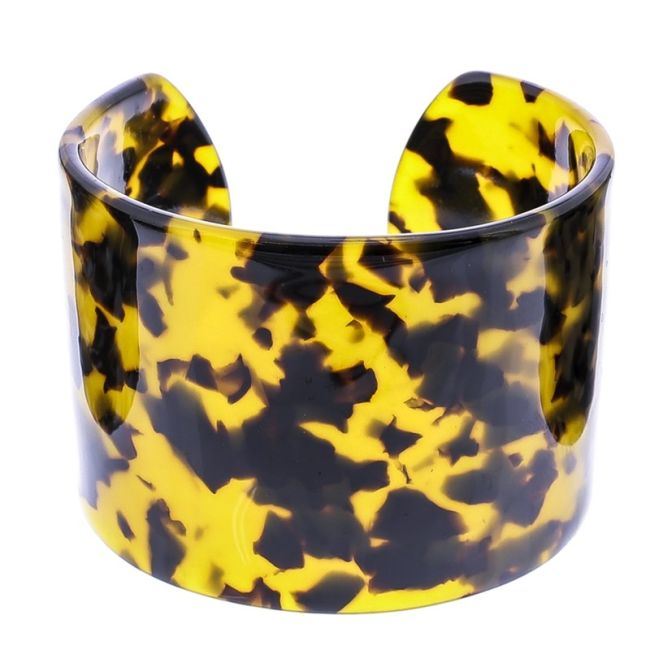 PULSERA ABIERTA ESTAMPADO RESINA