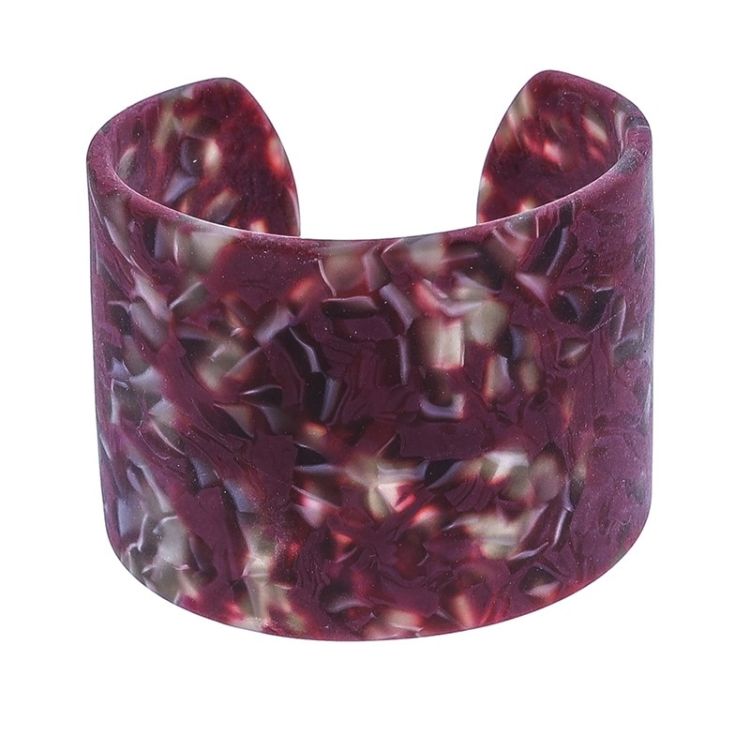 RESIN STAMPED OPEN BRACELET 2