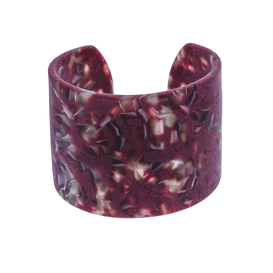 RESIN STAMPED OPEN BRACELET