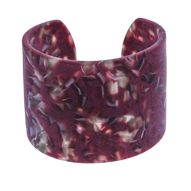 RESIN STAMPED OPEN BRACELET