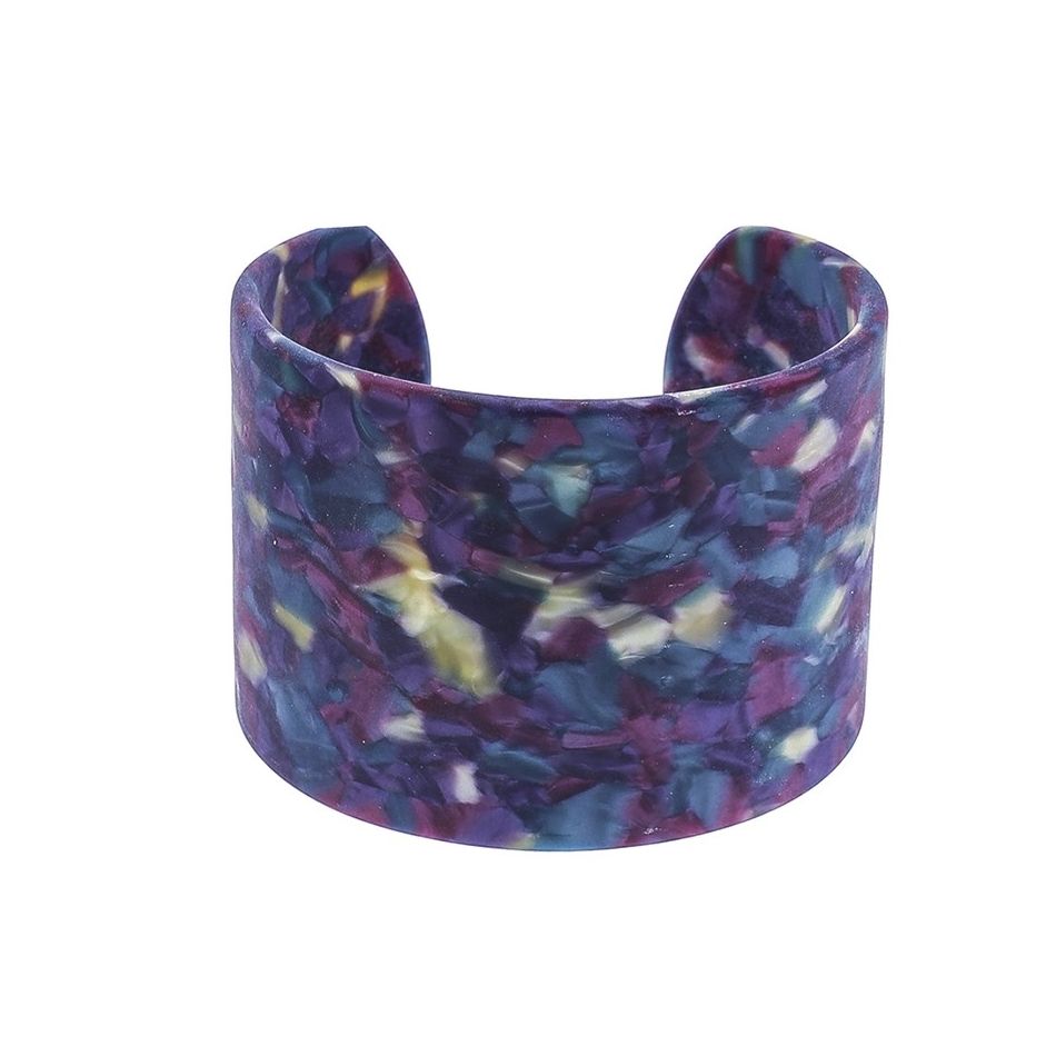 RESIN STAMPED OPEN BRACELET