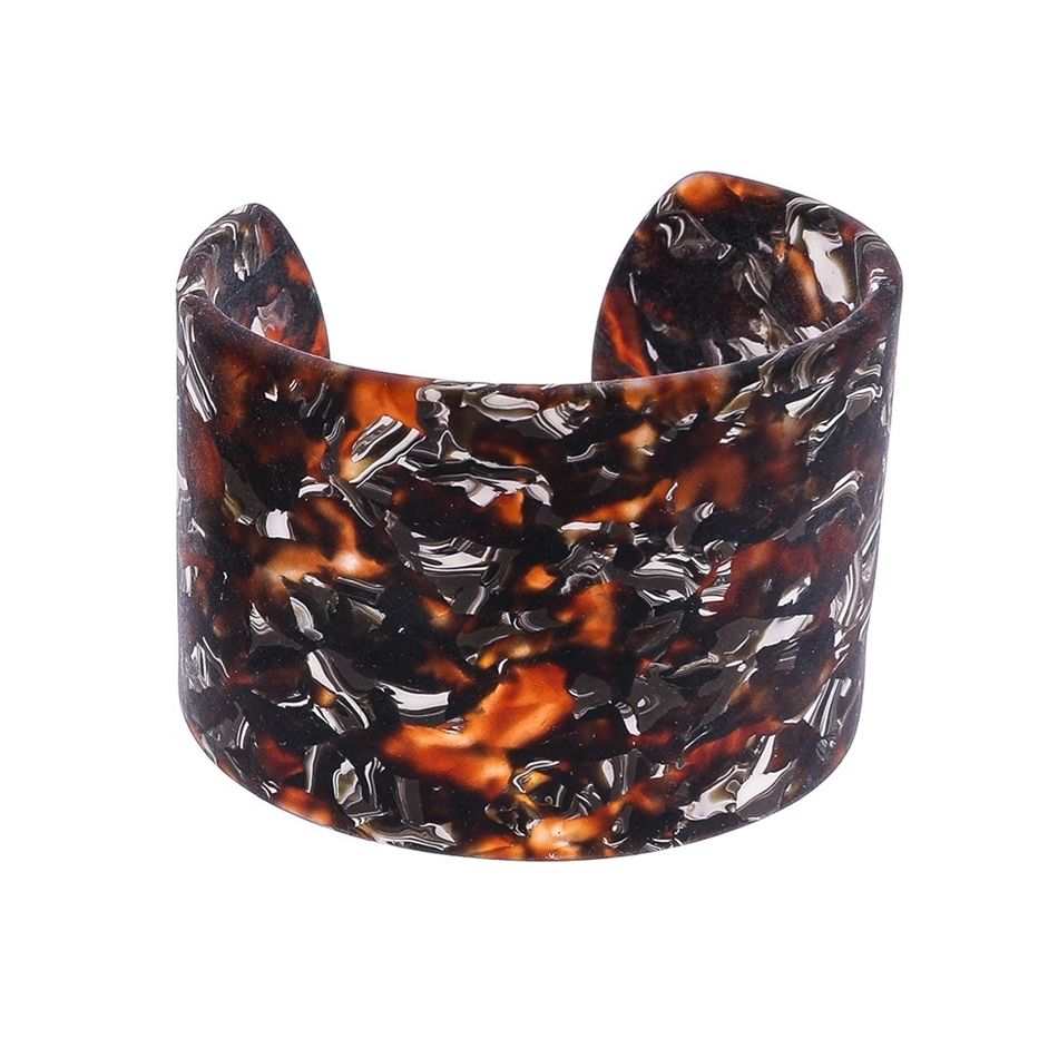 RESIN STAMPED OPEN BRACELET